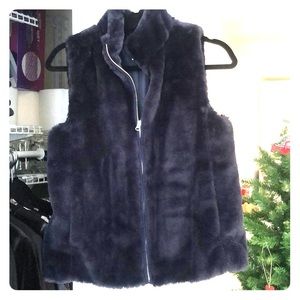 J.Crew Faux Fur Vest in Women’s Small